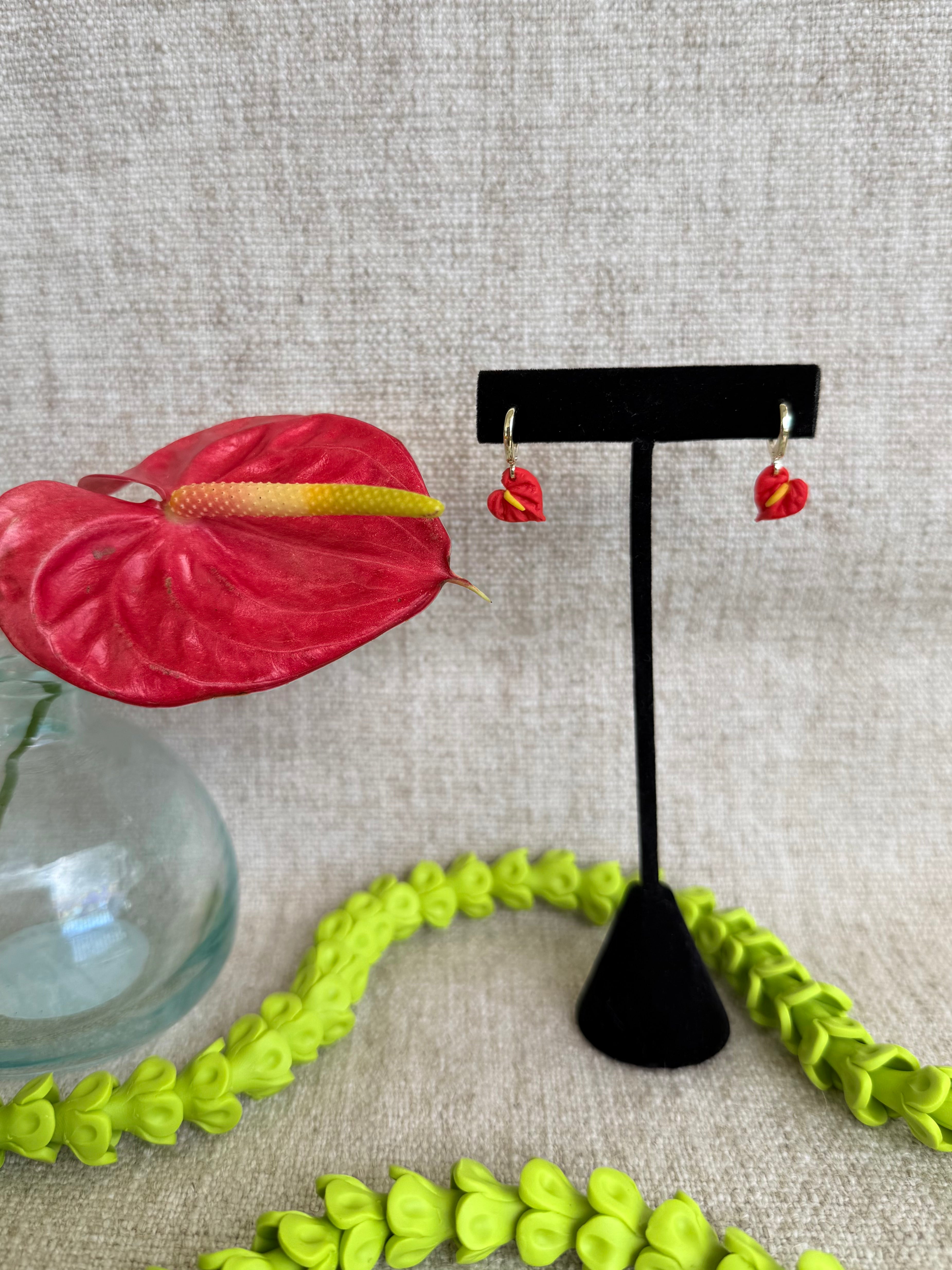 Anthurium Earring